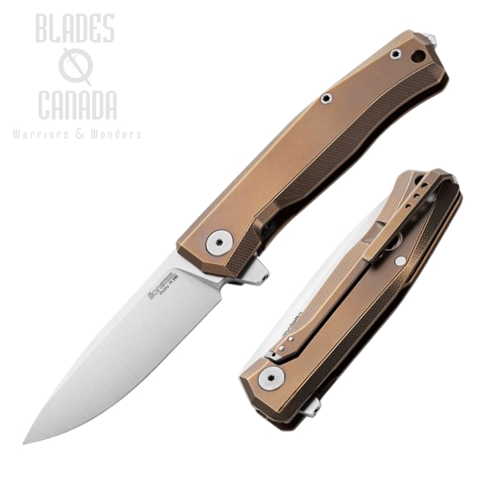 Lion Steel Myto Flipper Framelock Knife, M390, Titanium Bronze, MT01 BR